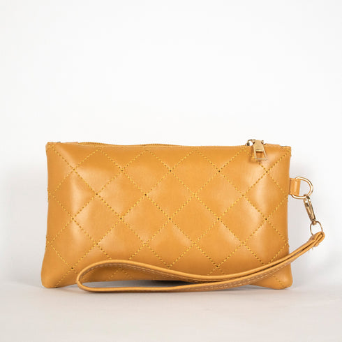 Rhombus Embroidery Accessories Pouch